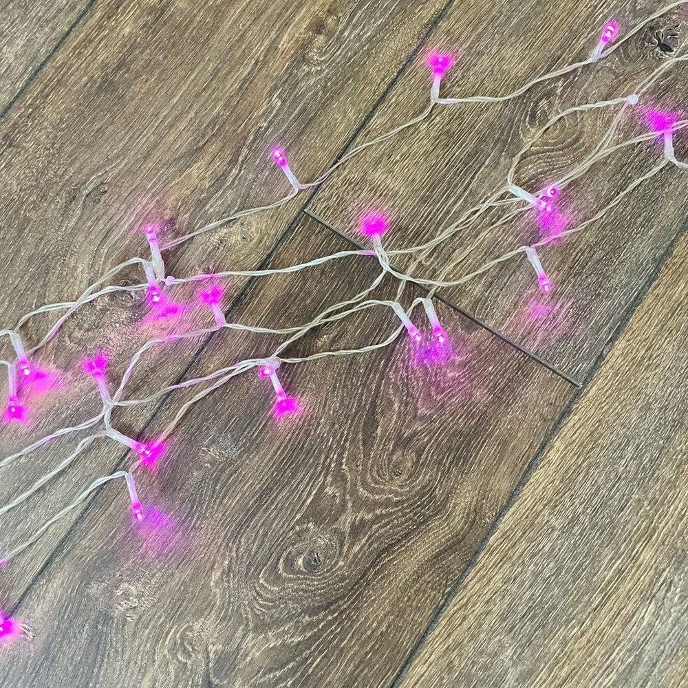 15 ft String of Pink LED Lights. Bedroom dorm room fun. Excellent condition